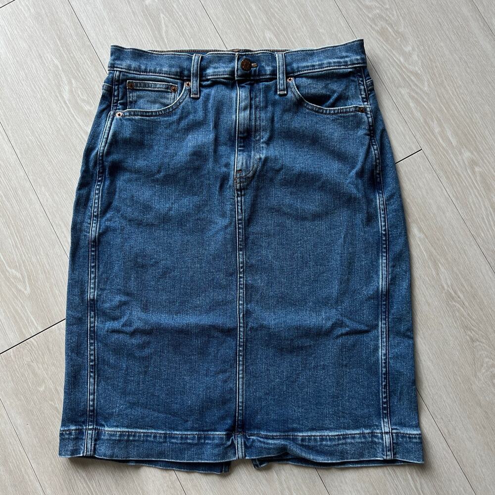 J Crew Factory Denim Skirt Petite 6 Blue
